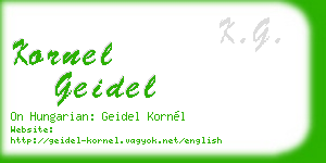 kornel geidel business card